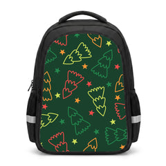Colourful Christmas Tree Outlines Pattern Backpack
