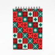 Geometric Square Christmas Pattern Notebook 4