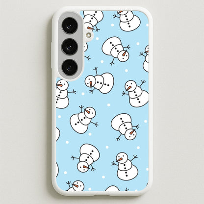 Cartoon Snowmen Pattern Phone Case for Galaxy S25FE