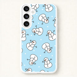 Cartoon Snowmen Pattern Phone Case for Galaxy S26 Plus