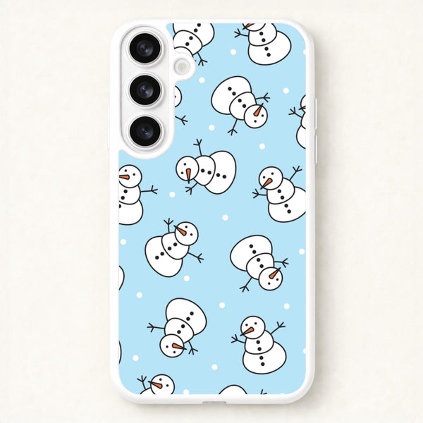 Cartoon Snowmen Pattern Phone Case for Galaxy S26 Plus
