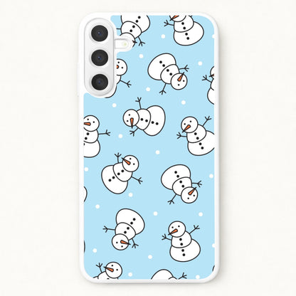 Cartoon Snowmen Pattern Phone Case for Galaxy A17