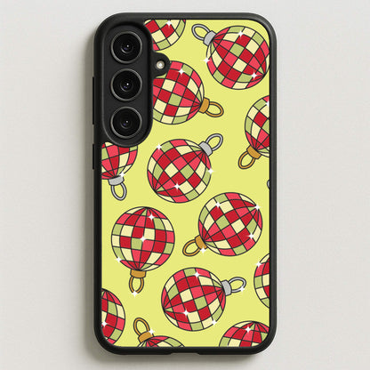 Disco Baubles Pattern Phone Case for Galaxy S25FE