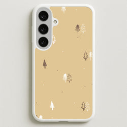 Minimal Christmas Trees Pattern Phone Case for Galaxy S25FE