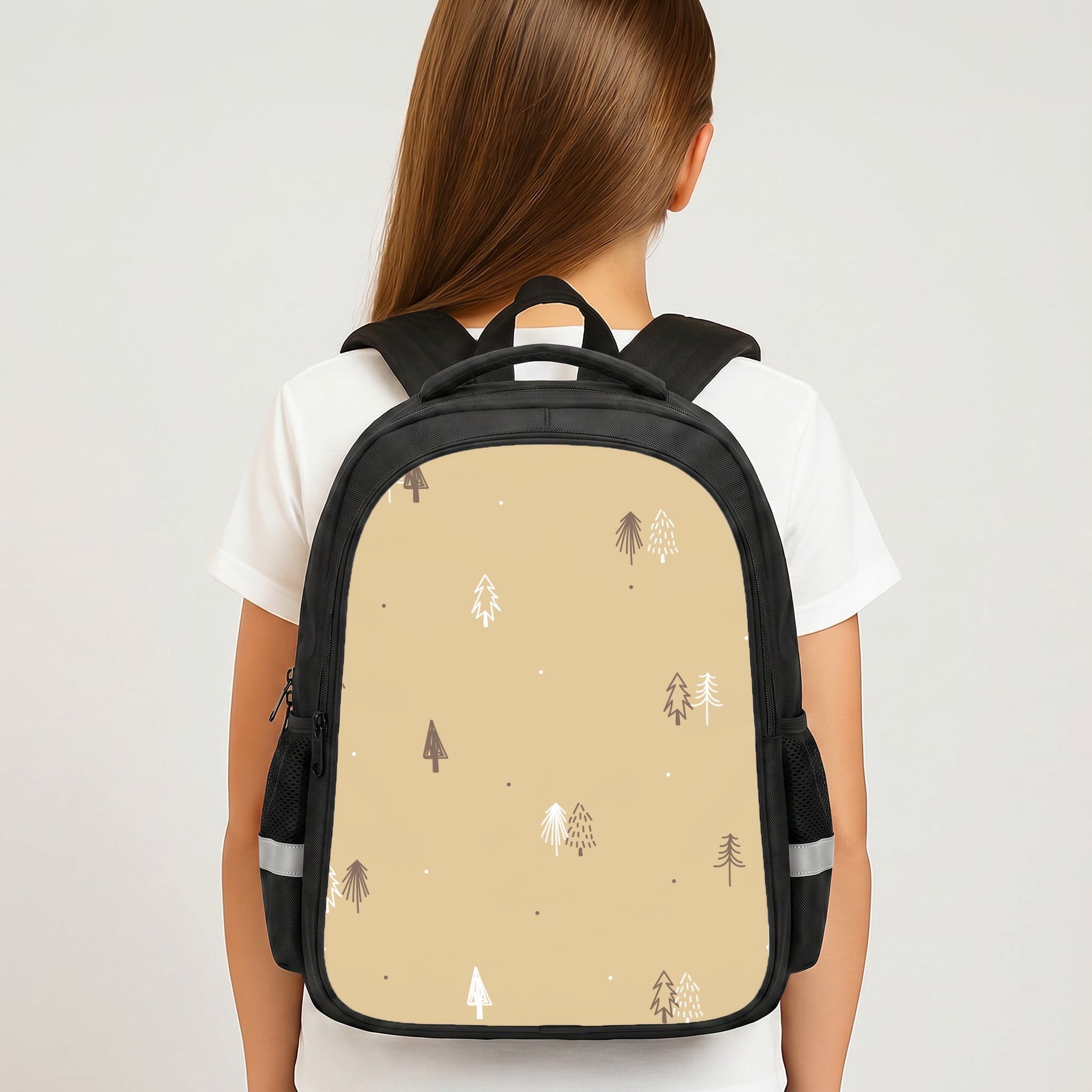 Minimal Christmas Trees Pattern Backpack