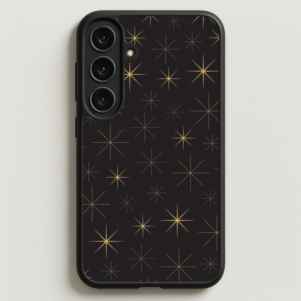 Christmas Gold Stars Pattern Phone Case for Galaxy S25FE
