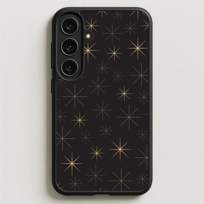 Christmas Gold Stars Pattern Phone Case for Galaxy S25FE