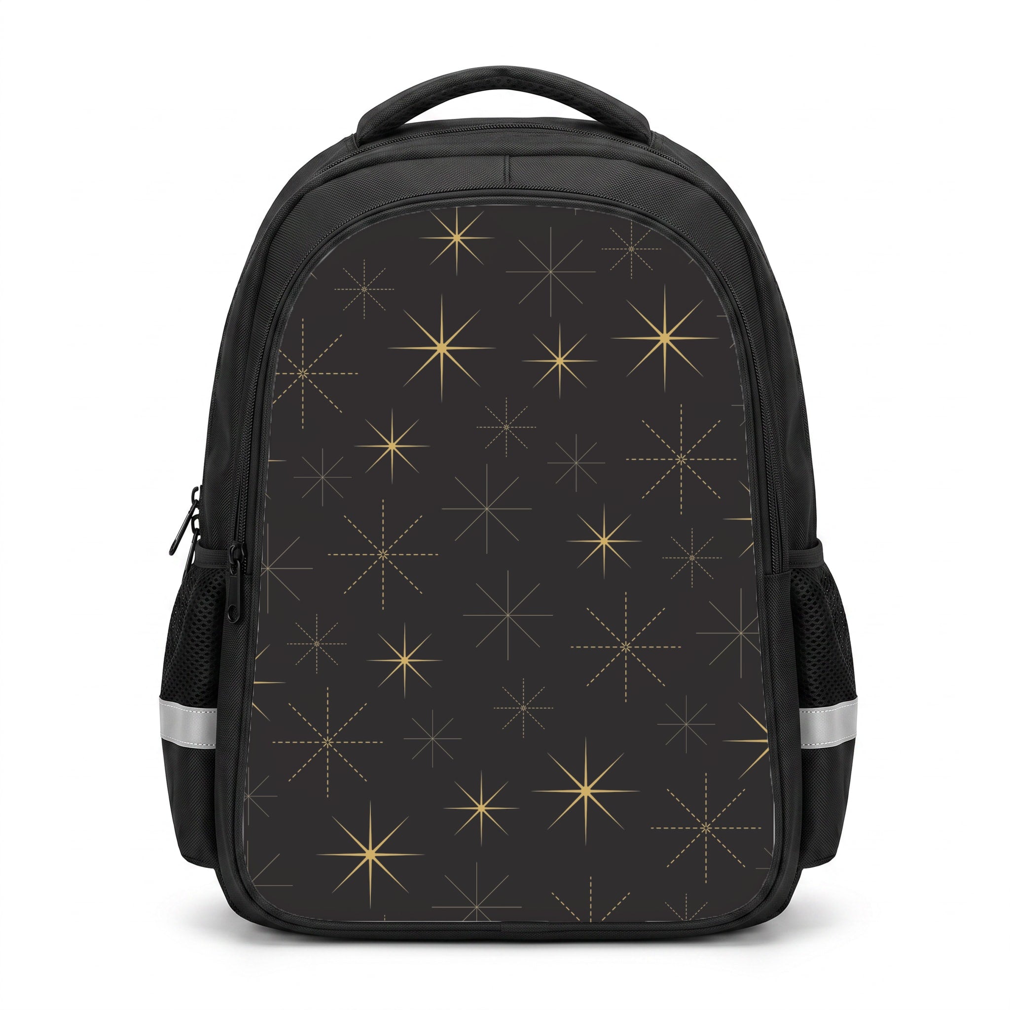 Christmas Gold Stars Pattern Backpack