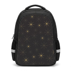 Christmas Gold Stars Pattern Backpack