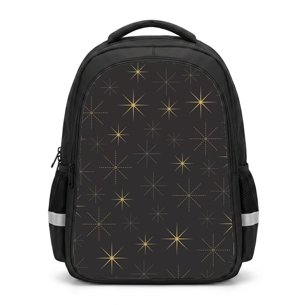 Christmas Gold Stars Pattern Backpack