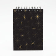 Christmas Gold Stars Pattern Notebook 4