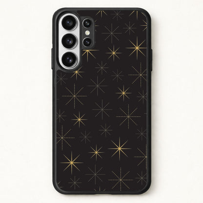 Christmas Gold Stars Pattern Phone Case for Galaxy S26 Ultra