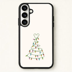 Cartoon Mouse Christmas Tree Lights Phone Case for Galaxy S26 Plus