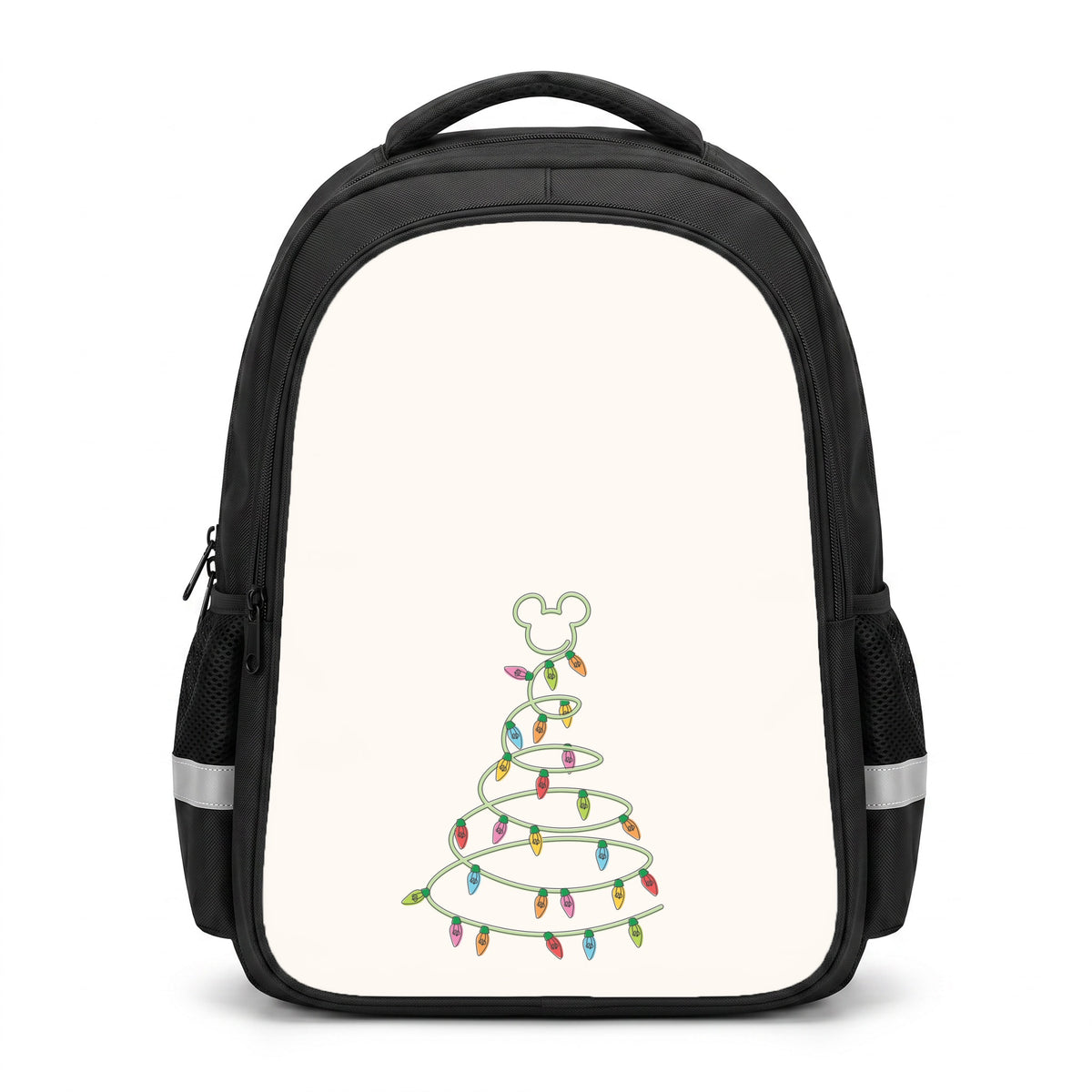 Cartoon Mouse Christmas Tree Lights Backpack
