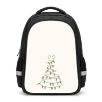 Cartoon Mouse Christmas Tree Lights Backpack