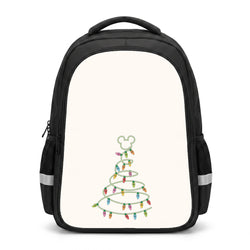 Cartoon Mouse Christmas Tree Lights Backpack