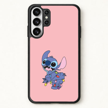 Cute Blue Alien Fairylights Phone Case for Galaxy S26 Ultra