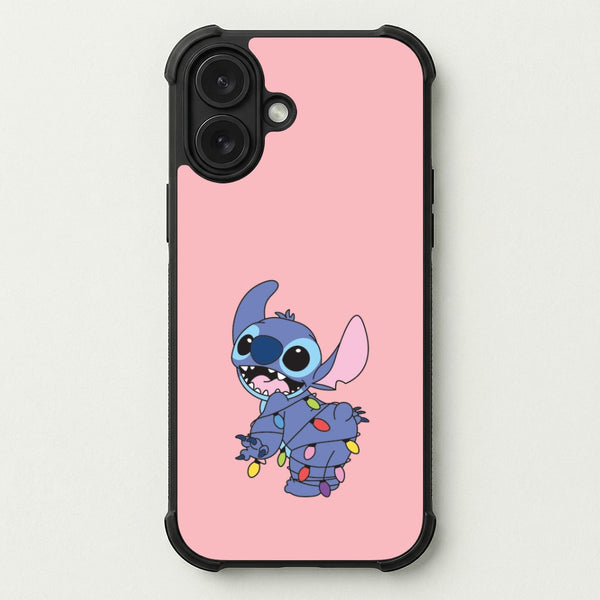 Cute Blue Alien Fairylights Phone Case — Bumper case