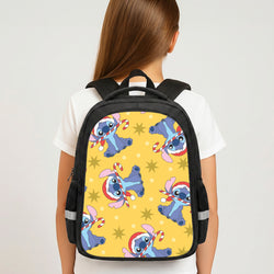 Cute Blue Alien Candycane Christmas Pattern Backpack