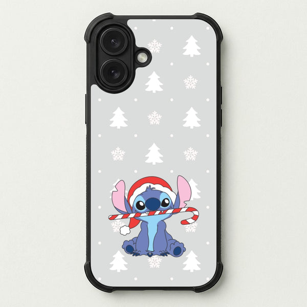 Cute Blue Alien Candycane Phone Case — Bumper case