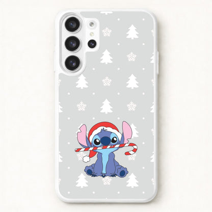 Cute Blue Alien Candycane Phone Case for Galaxy S26 Ultra