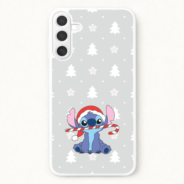 Cute Blue Alien Candycane Phone Case for Galaxy A57