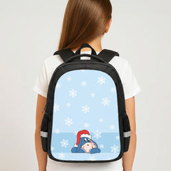 Cartoon Donkey Snowflakes Backpack