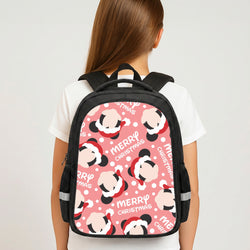 Merry Christmas Cartoon Mouse Pattern Backpack