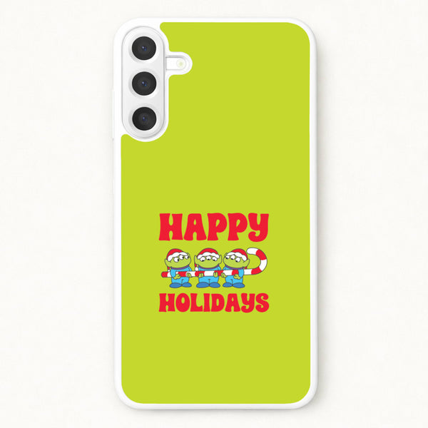 Happy Holidays Cute Green Aliens Phone Case for Galaxy A37