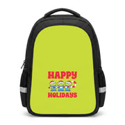 Happy Holidays Cute Green Aliens Backpack 1