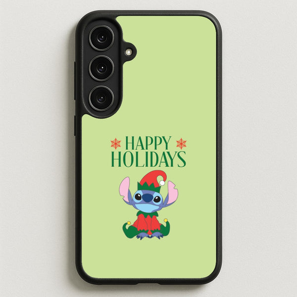 Cute Blue Alien Elf Phone Case for Galaxy S25FE