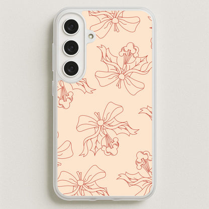 Cartoon Mouse Holly Pattern Phone Case for Galaxy S25FE