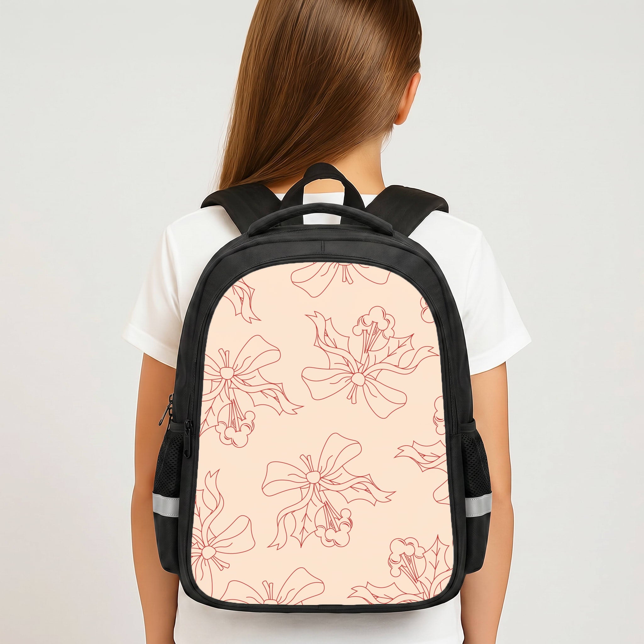 Cartoon Mouse Holly Pattern Backpack