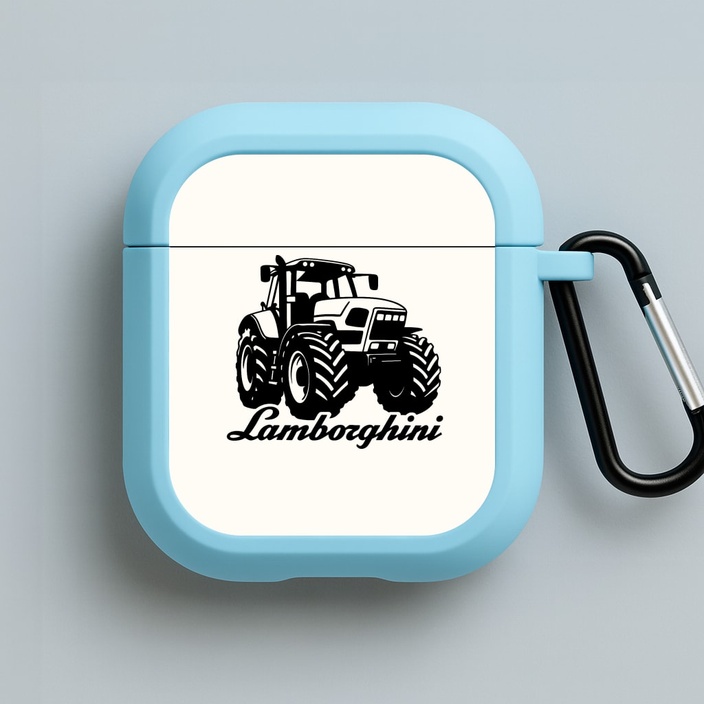 Lambo Tractor Blue AirPods Case