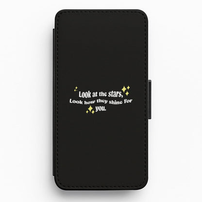 Look At The Stars - Black Colplay Wallet Phone Case