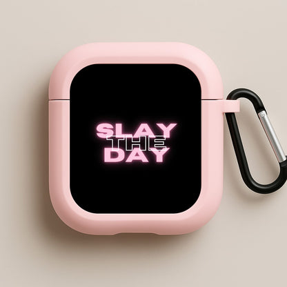 Slay The Day - Sassy Quote Pink AirPods Case