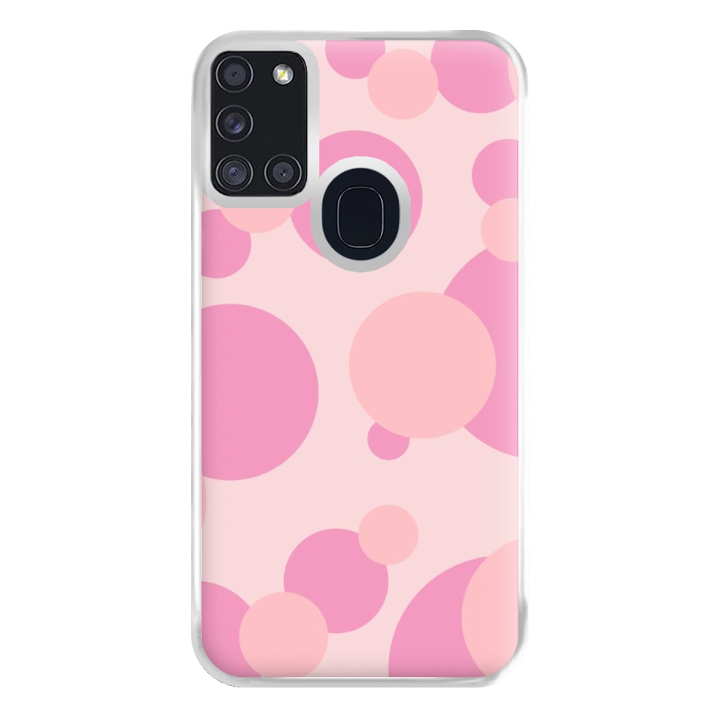 Pink Bubble Pattern  Phone Case for Galaxy A21s