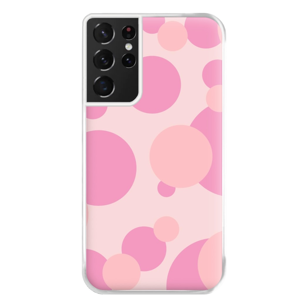 Pink Bubble Pattern  Phone Case for Galaxy S21 Ultra