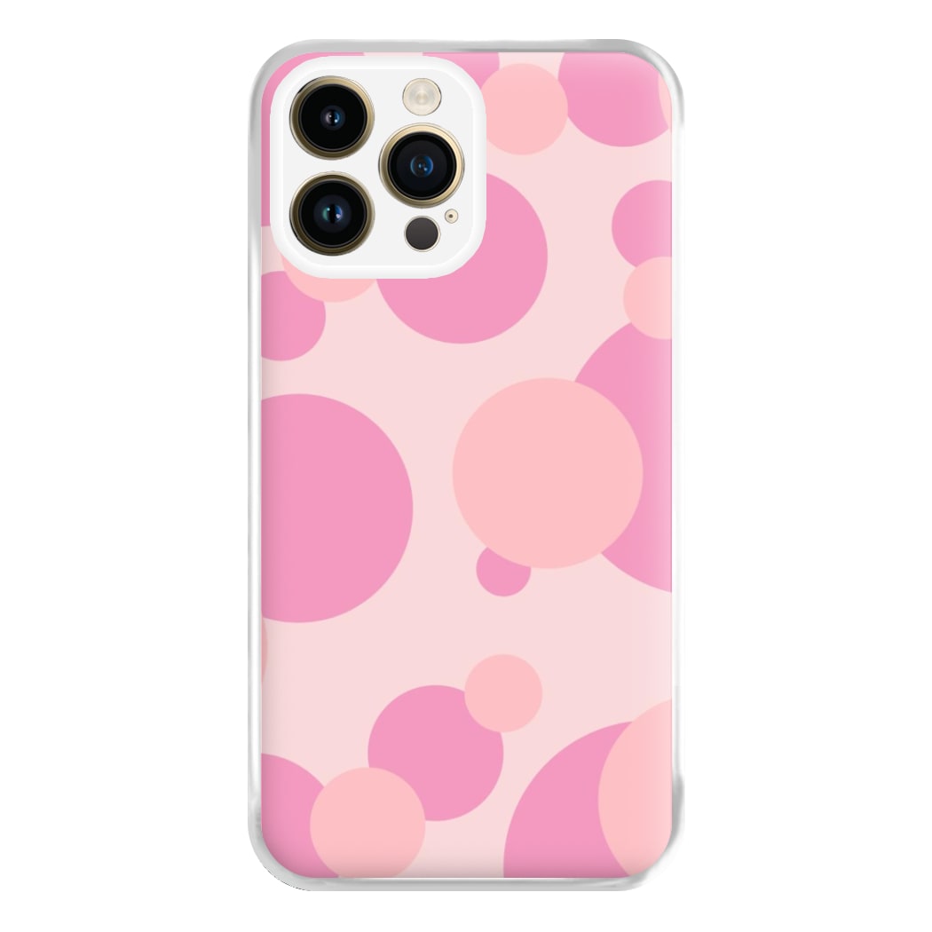 Pink Bubble Pattern  Phone Case for iPhone 14 Pro Max