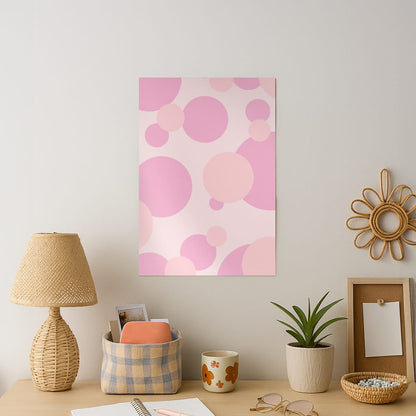 Pink Bubble Pattern  Art Print