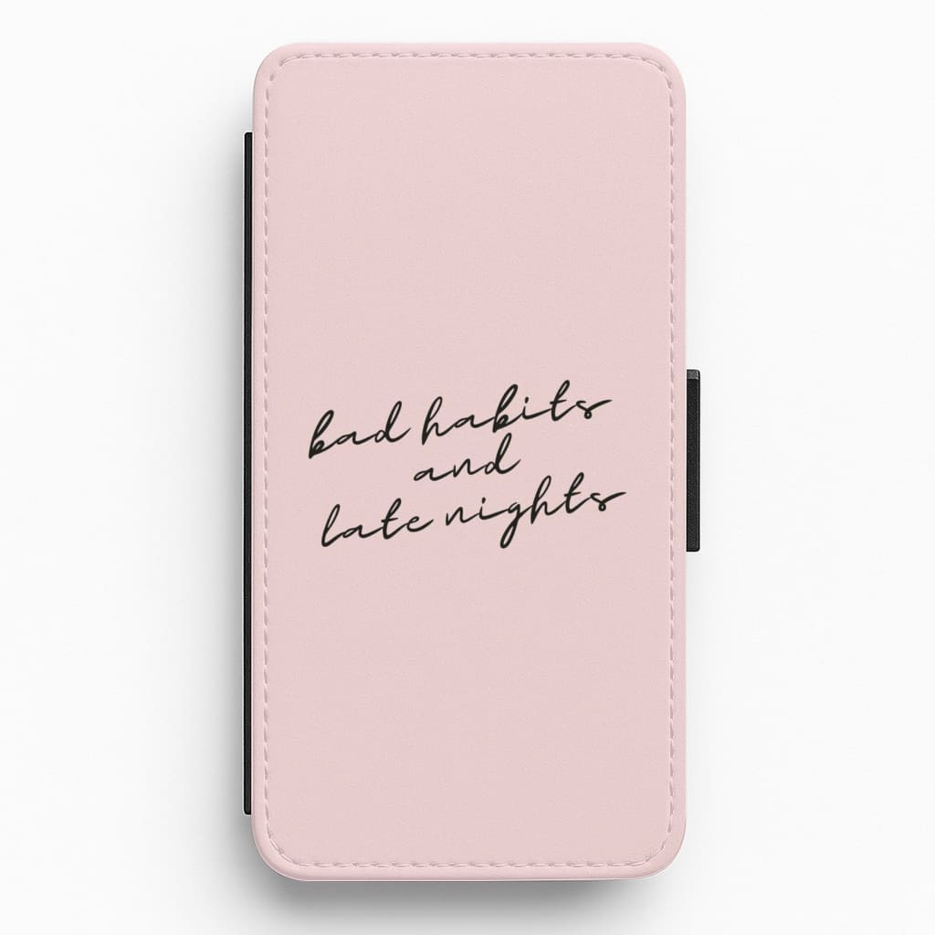 Bad Habits And Late Nights - TikTok Trends Flip / Wallet Phone Case