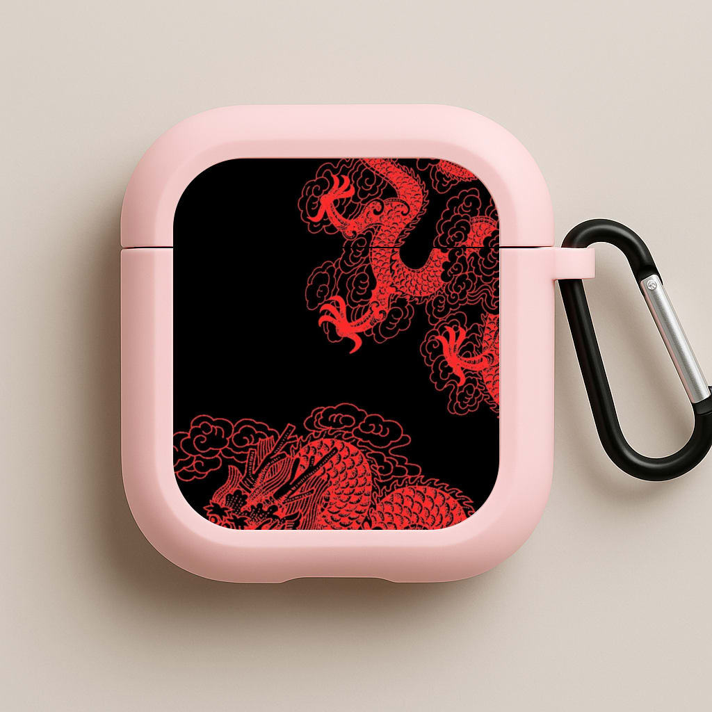 Red Dragon Pink AirPods Case
