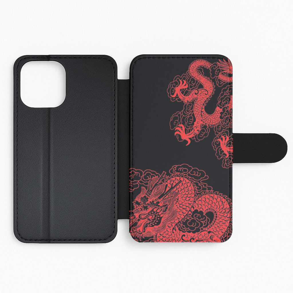 Red Dragon Flip Phone Case