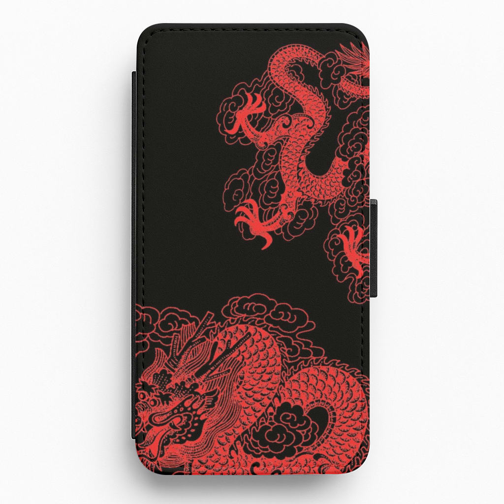 Red Dragon Flip / Wallet Phone Case
