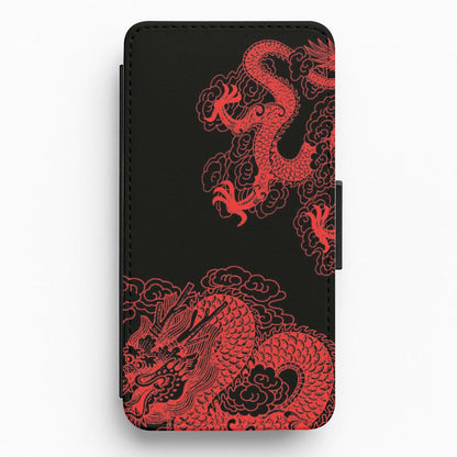 Red Dragon Flip / Wallet Phone Case