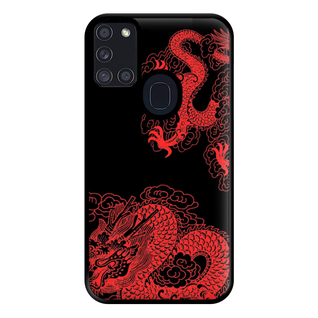 Red Dragon Phone Case for Galaxy A21s