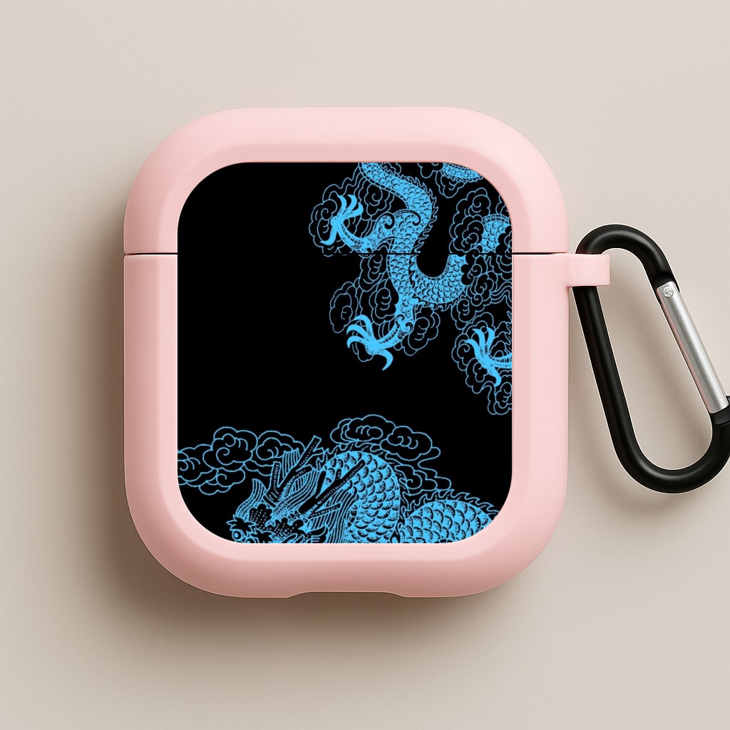 Blue Dragon Pink AirPods Case