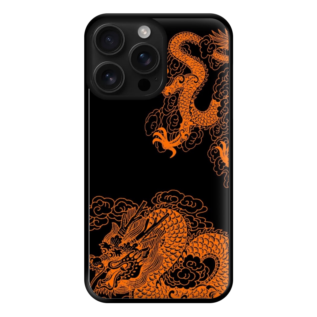 Orange Dragon Phone Case for iPhone 16 Pro Max