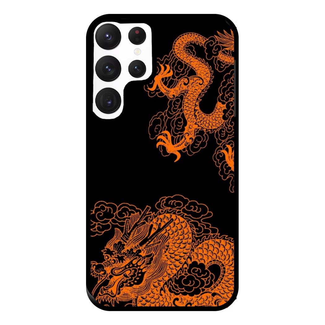 Orange Dragon Phone Case for Galaxy S22 Ultra