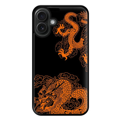 Orange Dragon Phone Case for iPhone 16 Plus